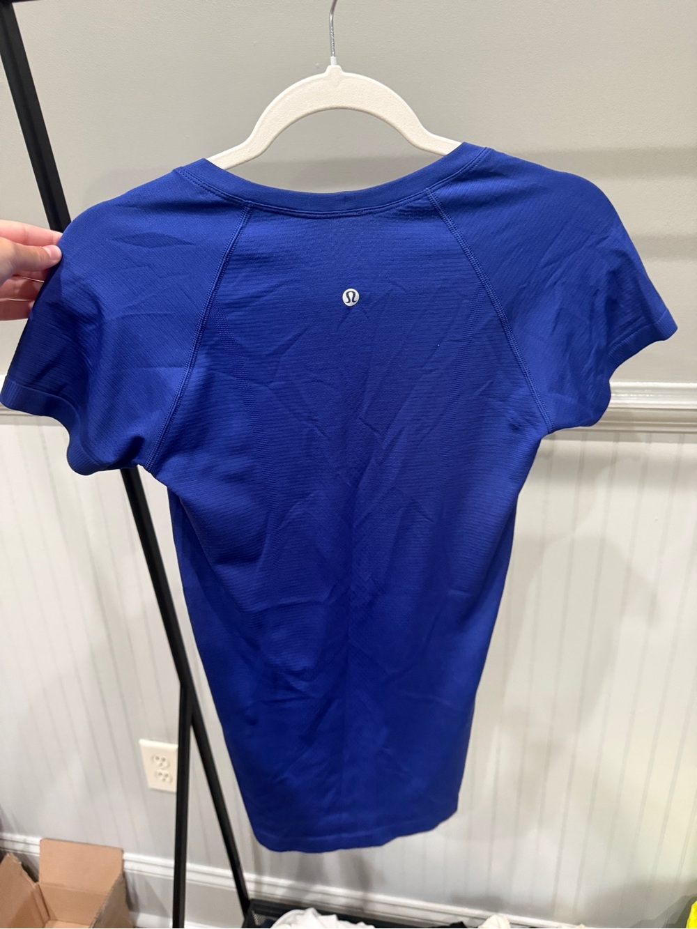 Lululemon Royal Blue Hip Length Swiftly Tech Athletic Shirt Size 6 - Picture 5 of 5